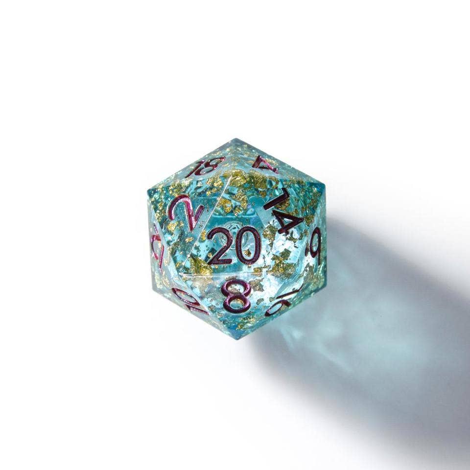 Aurora Mist | 33mm D20 Dice | Oversized Liquid Core