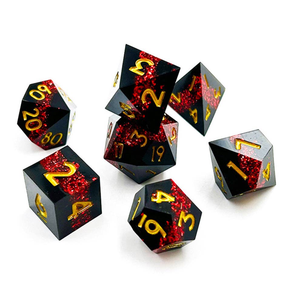 Druid's Vein | Sharp Edge Dice | 7-Polyhedral Set