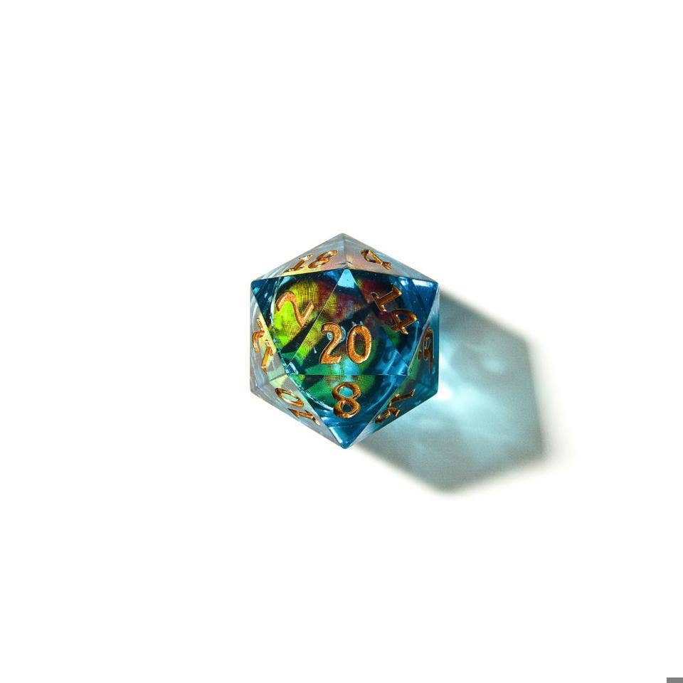 Eye of Destiny | Moving Eye Liquid Core Dice | 7-Poly Set