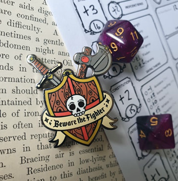 Beware The Fighter Enamel Pin