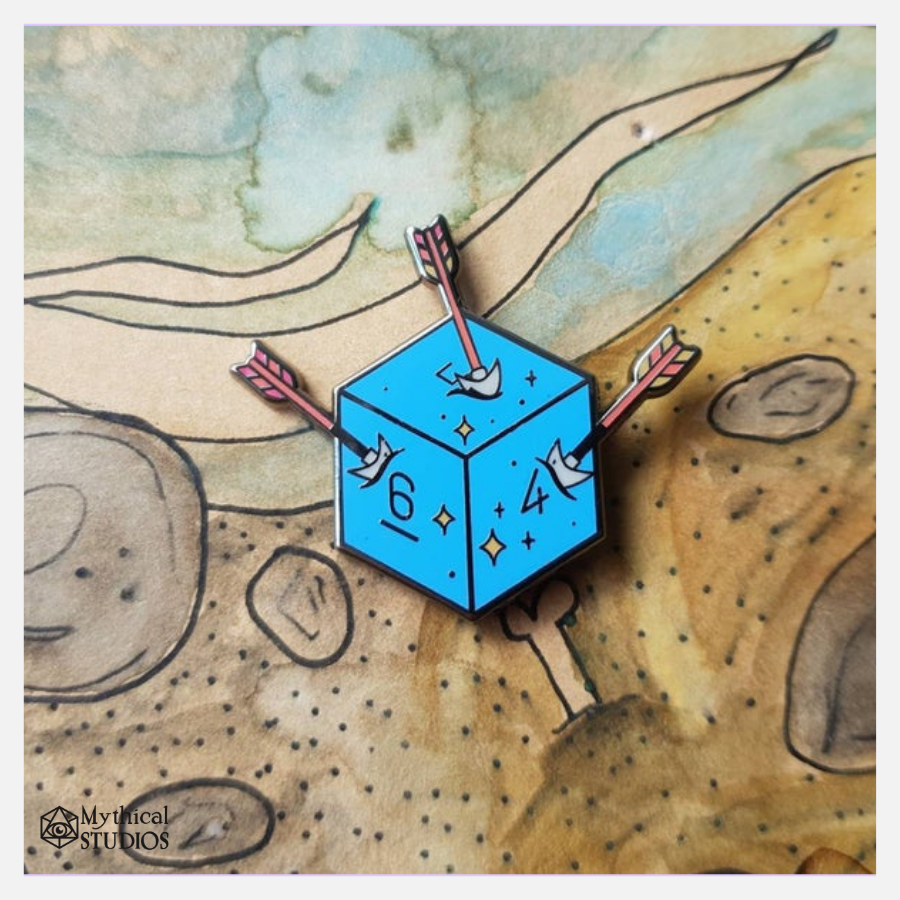 D6 Dice & Arrows Pin