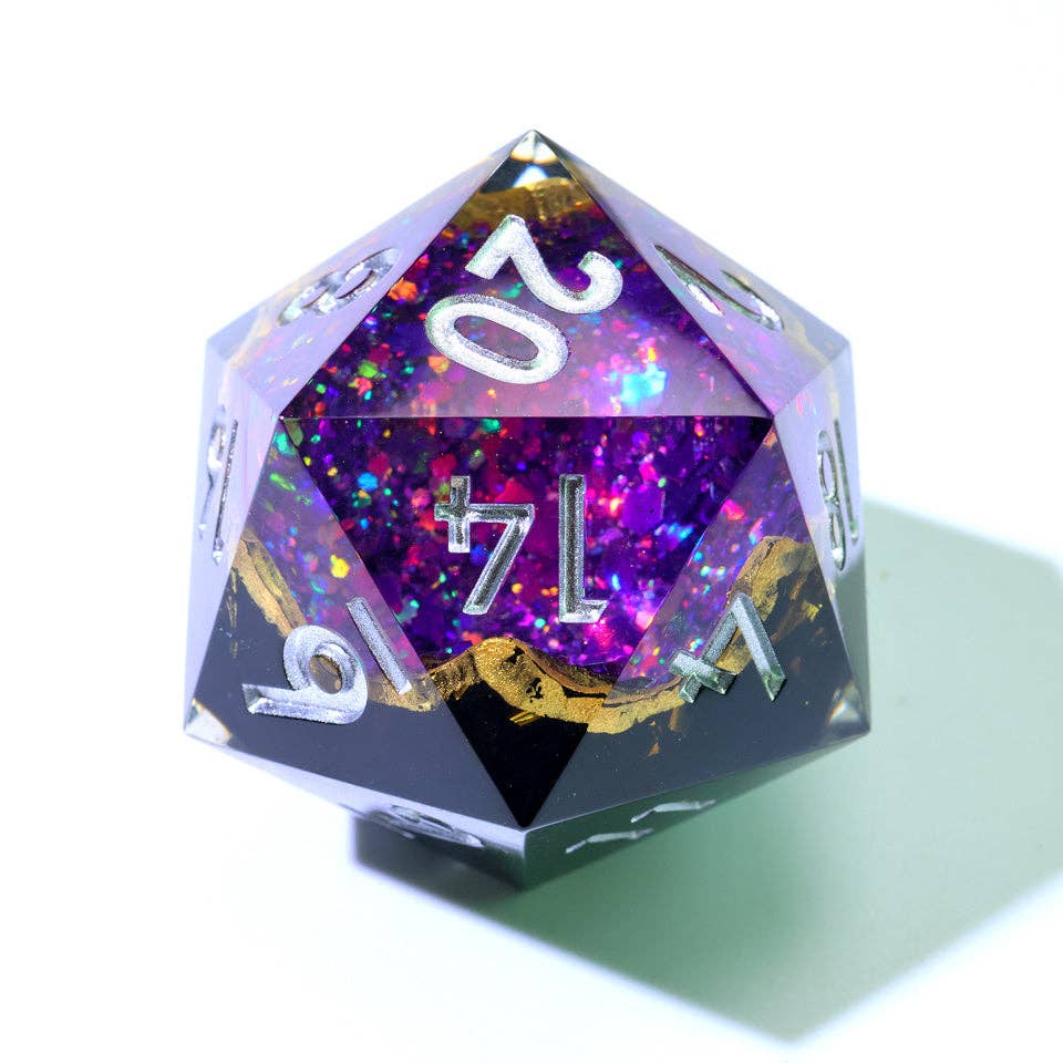 Regal Relic | 50mm D20 | Oversized Geode Dice