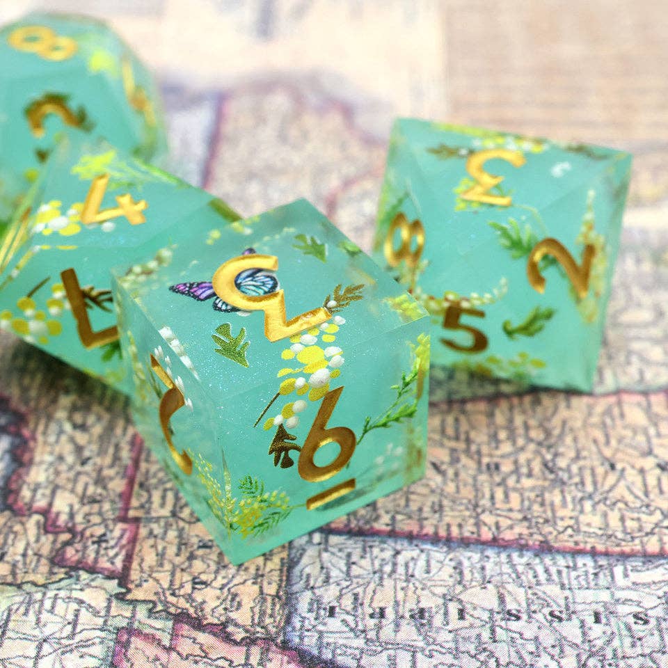 Summer Court | Art Core Dice| 7-Polyhedral Set