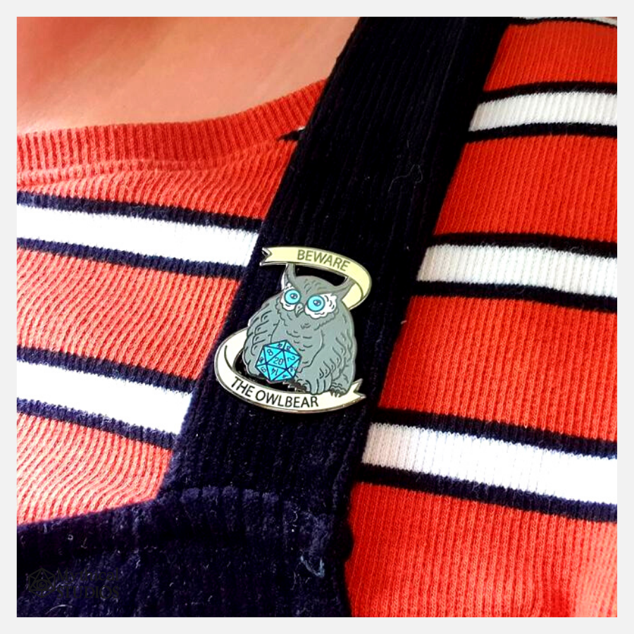 Winter Owlbear Enamel Pin