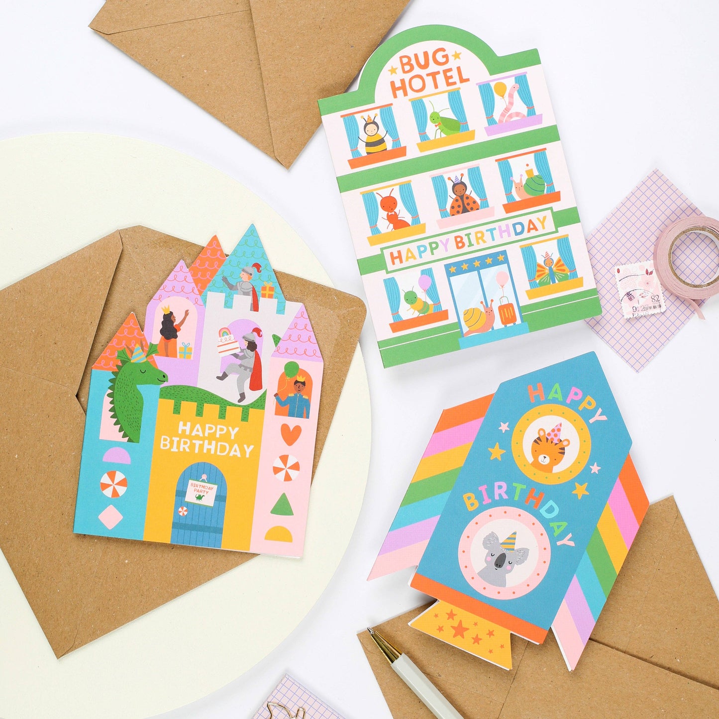 Rocket Birthday Card | Kids Fun Birthday Card