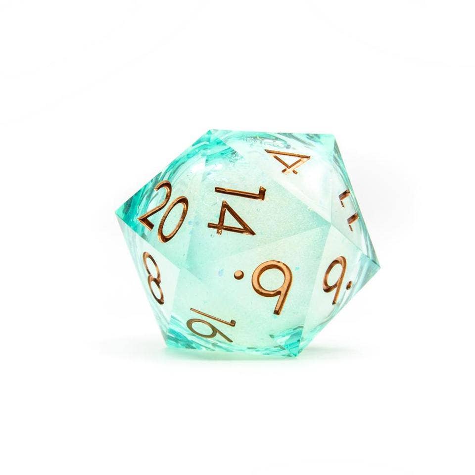 Forest Fae | 50mm D20 Dice | Oversized Liquid Core