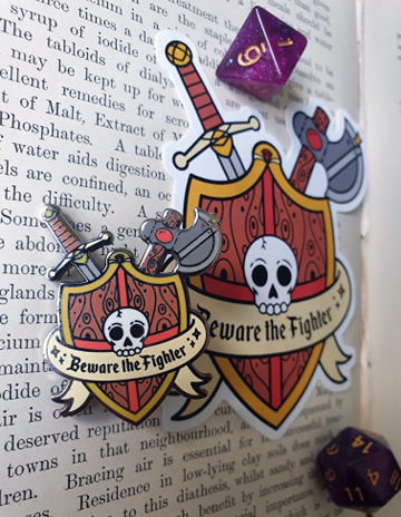 Beware The Fighter Enamel Pin