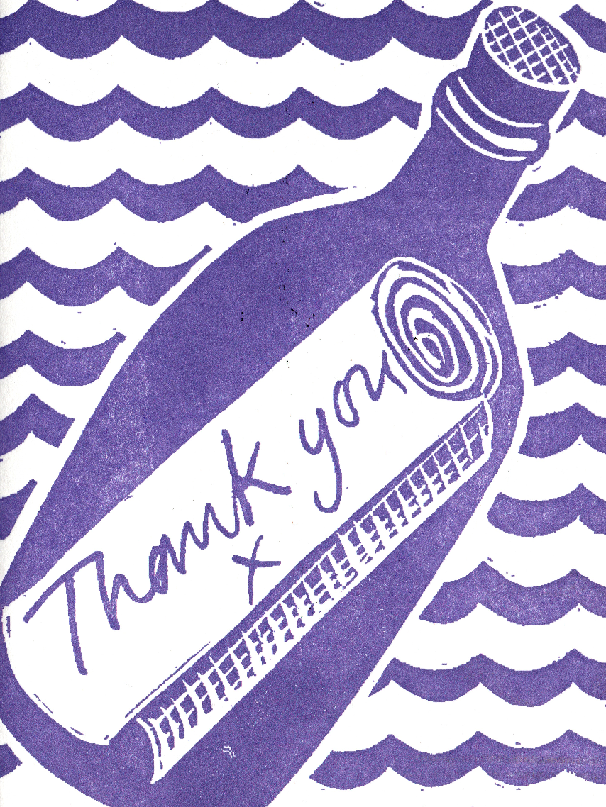 Thank You - Message In A Bottle Card