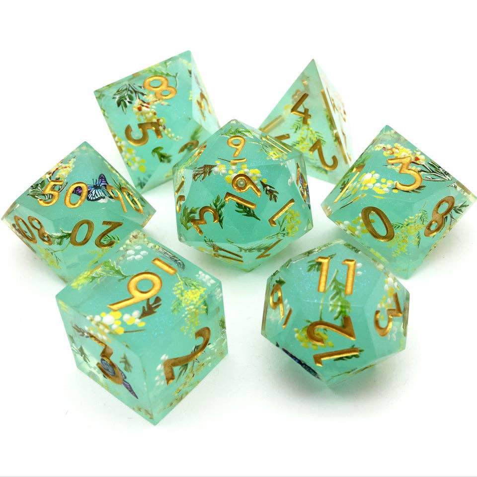 Summer Court | Art Core Dice| 7-Polyhedral Set