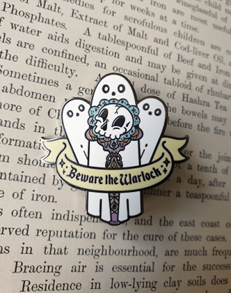 Beware The Warlock Enamel Pin
