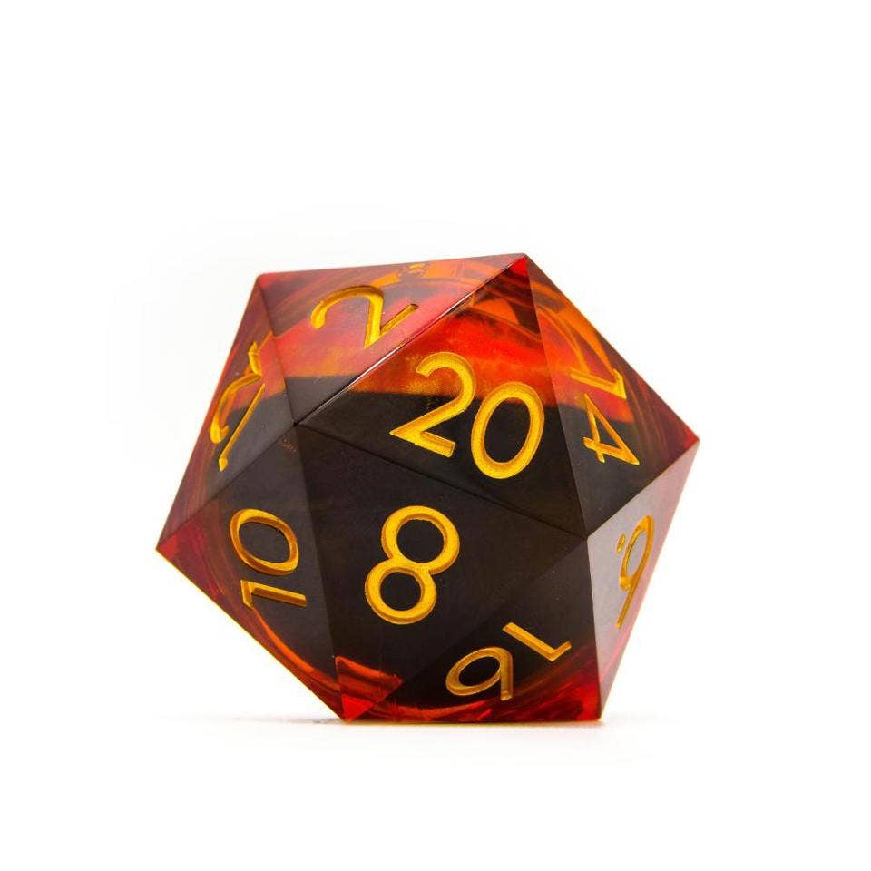 Eye of Power | 50mm D20 Dice | Oversized Moving Eye Liquid