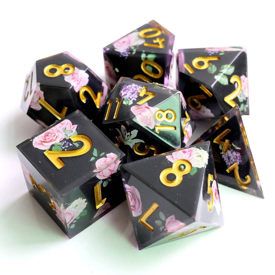 Floral Tsundere | Art Core Dice| 7-Polyhedral Set