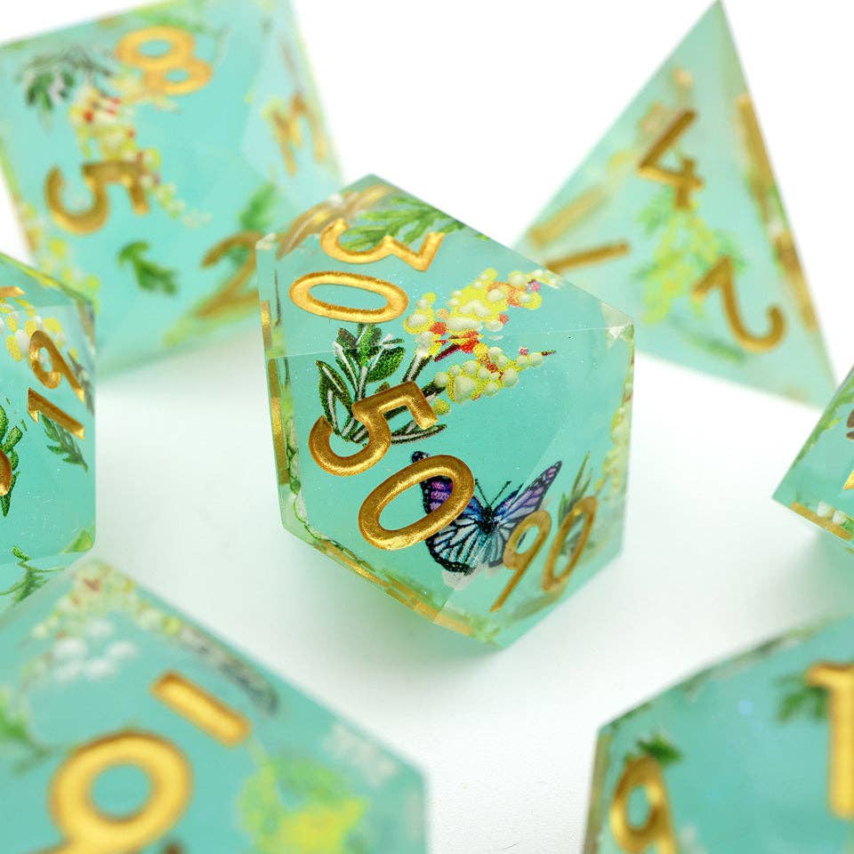 Summer Court | Art Core Dice| 7-Polyhedral Set