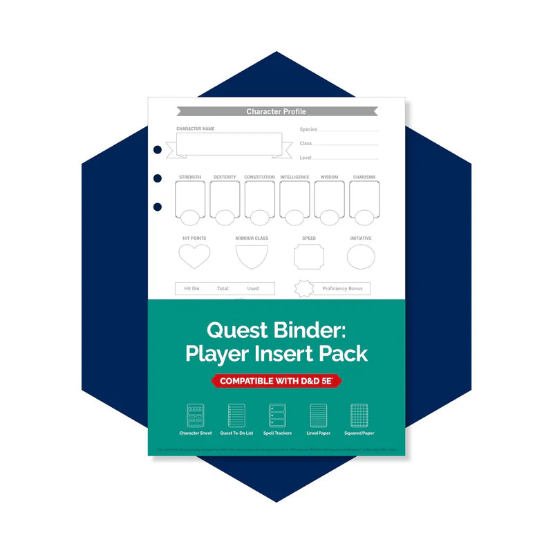 Quest Binder: Insert Pack Compatible with D&D 5E