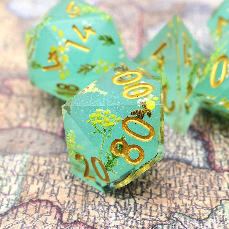 Summer Court | Art Core Dice| 7-Polyhedral Set