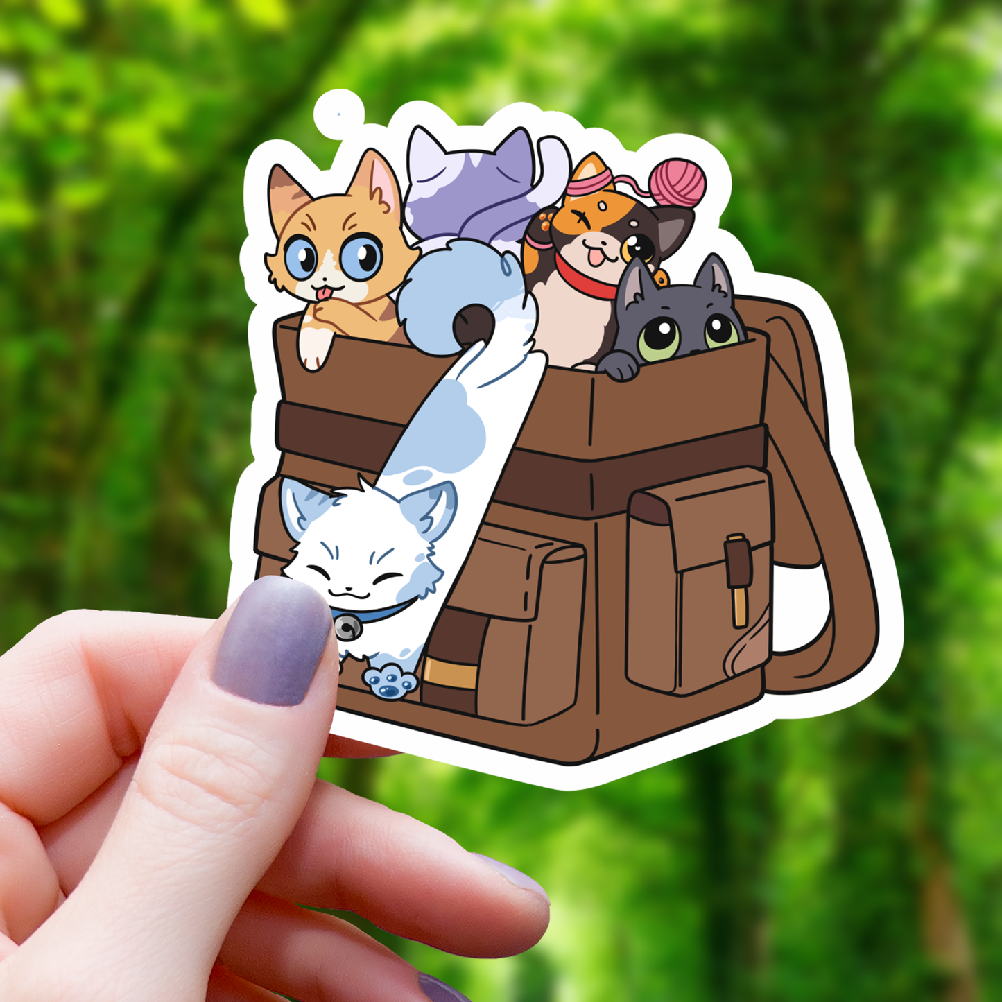 A Bag Of Cats Sticker - 3"