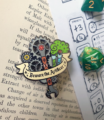 Beware The Artificer Enamel Pin