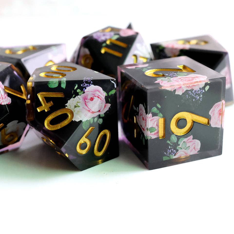 Floral Tsundere | Art Core Dice| 7-Polyhedral Set