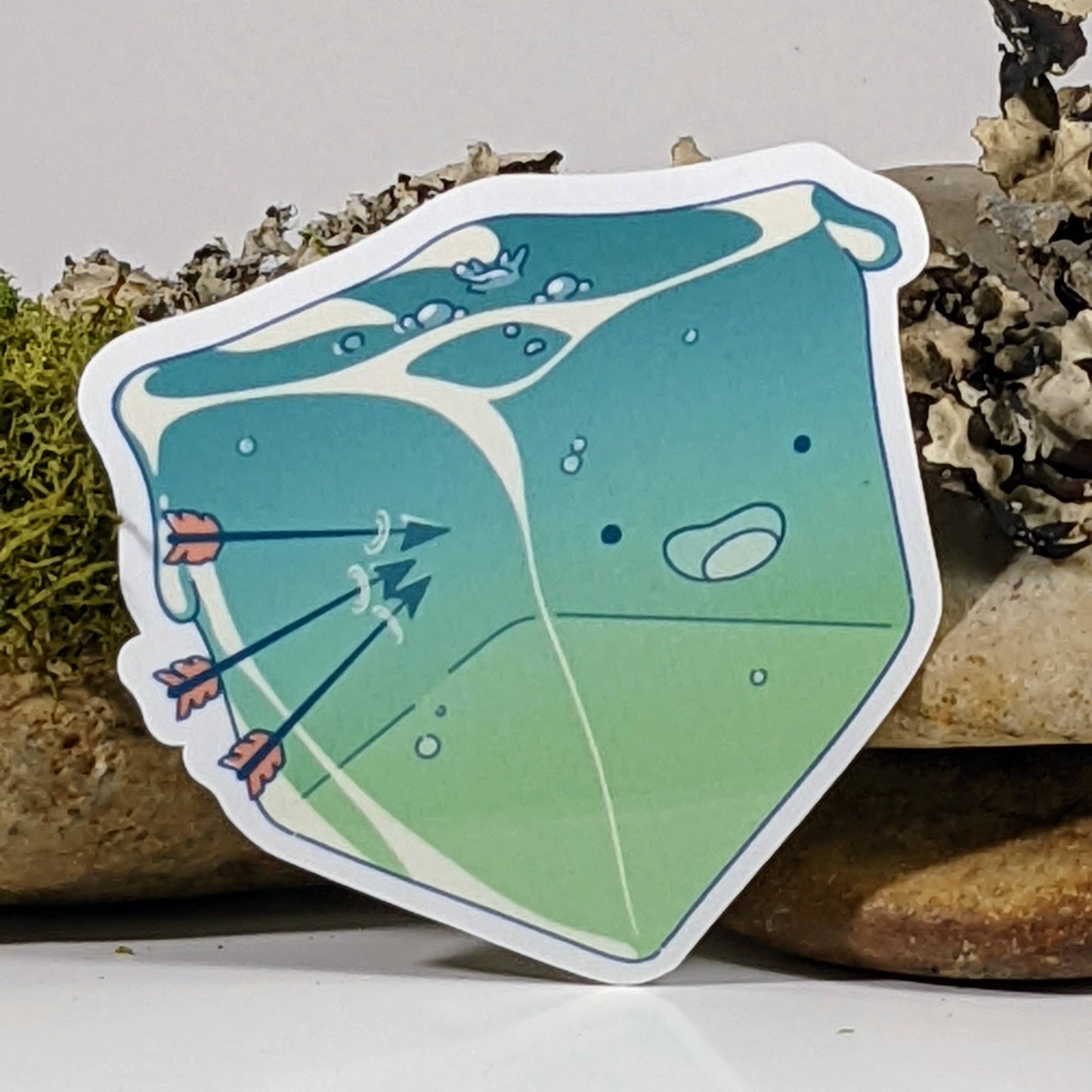 Kawaii Gelatinous Cube Monster Tabletop Gaming Sticker - 2.5"