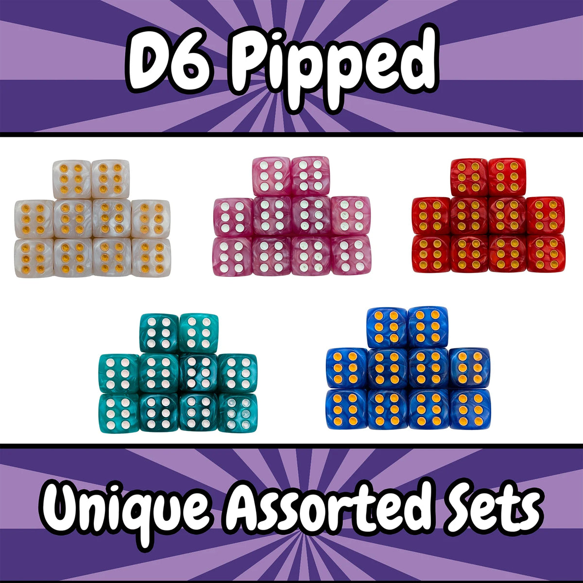 Mystery Dice Goblin: 10 Assorted Pipped D6s