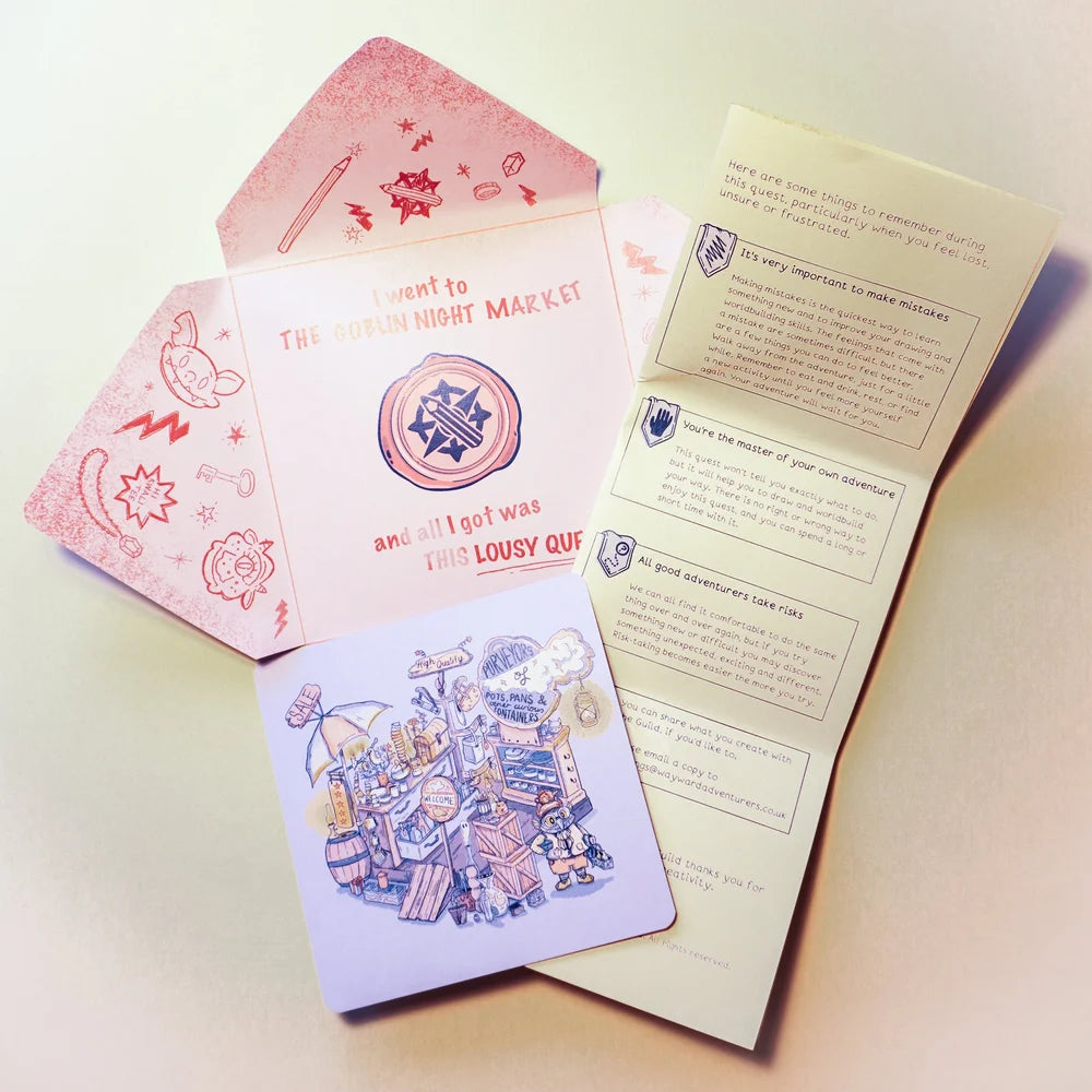 The Goblin Night Market Mini Quest | Solo Fantasy Drawing Game for Beginners