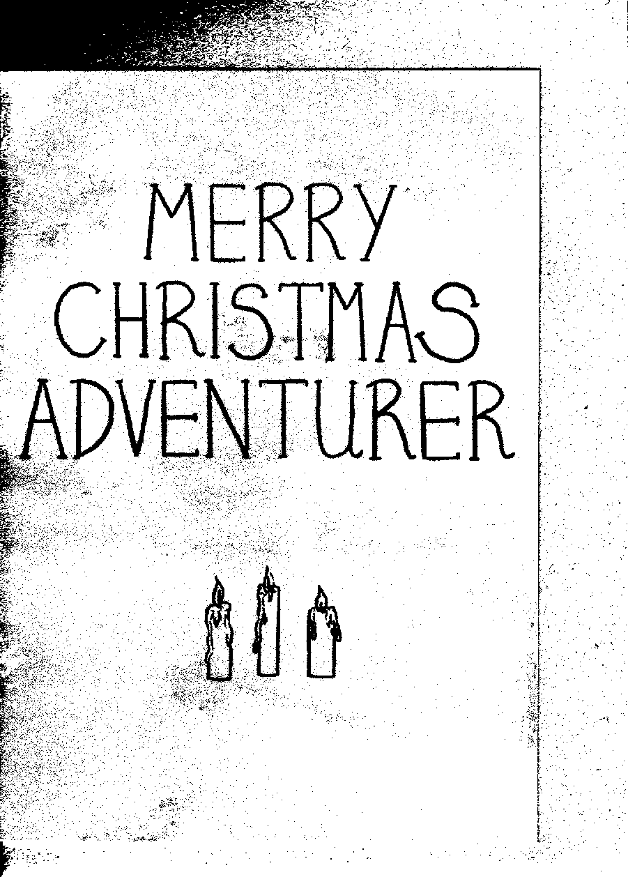 Merry Christmas Adventurer Card