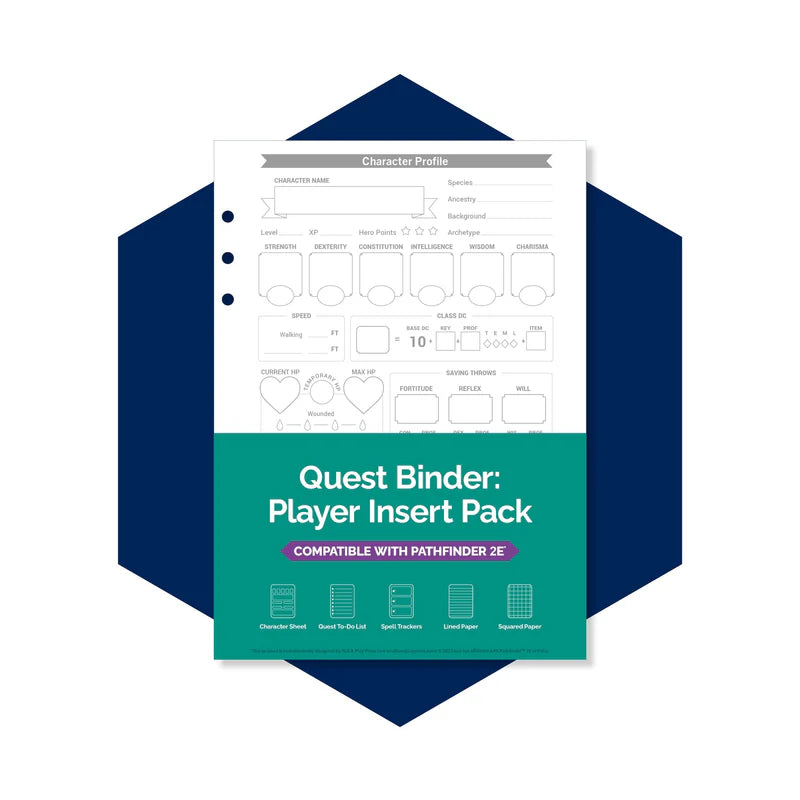 Quest Binder: Insert Pack Compatible with Pathfinder 2E