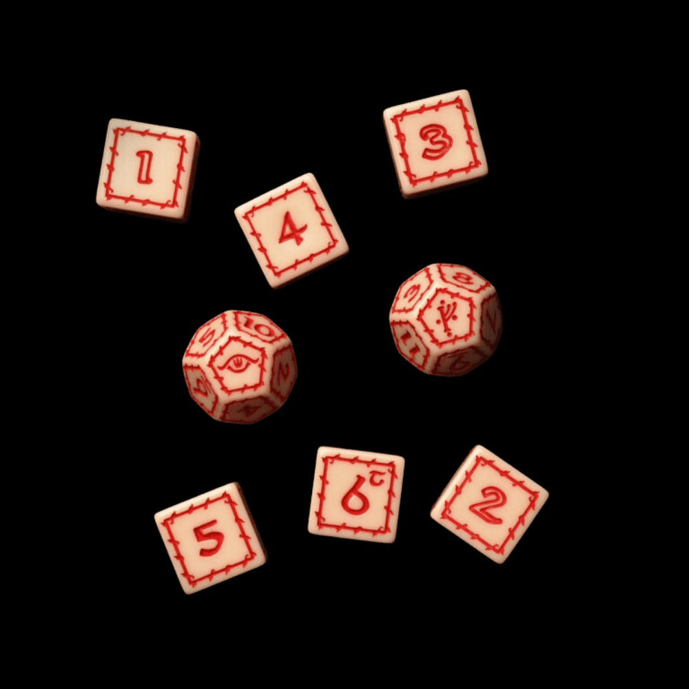 One Ring White Dice Set