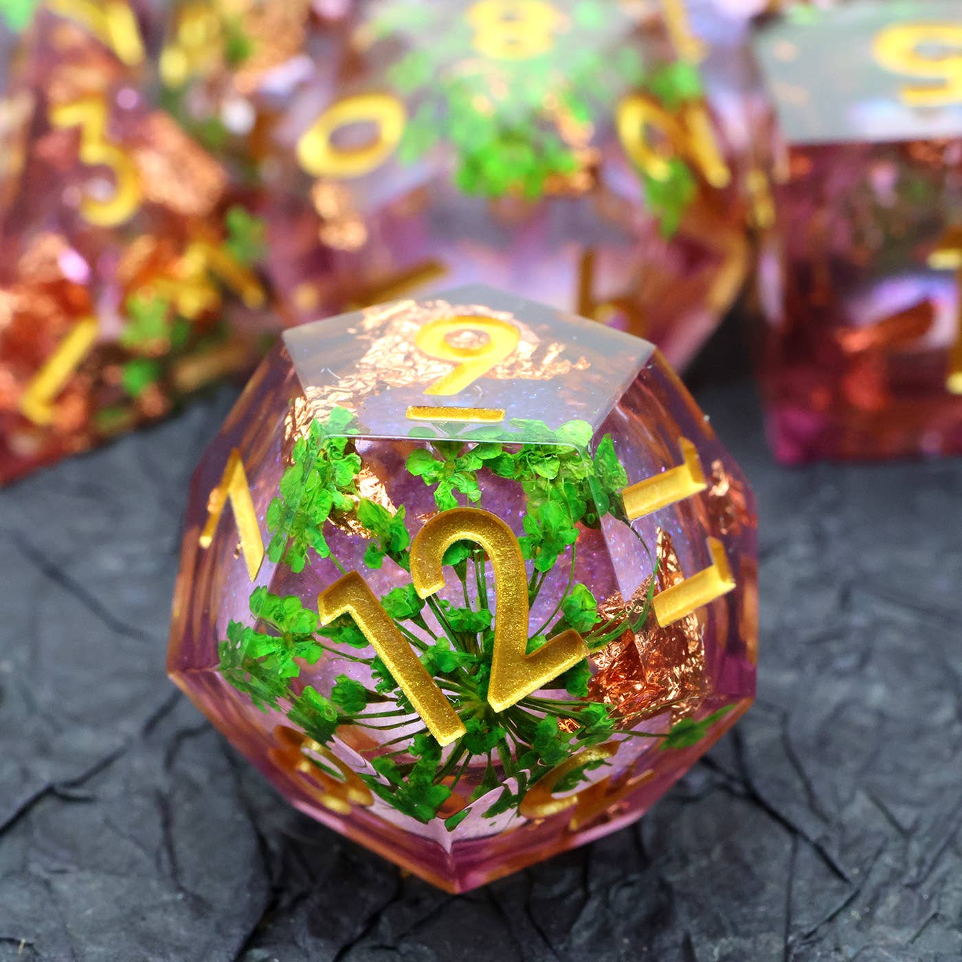 Potion of Vitality | Liquid Core Sharp Edge 7 Piece Dice Set