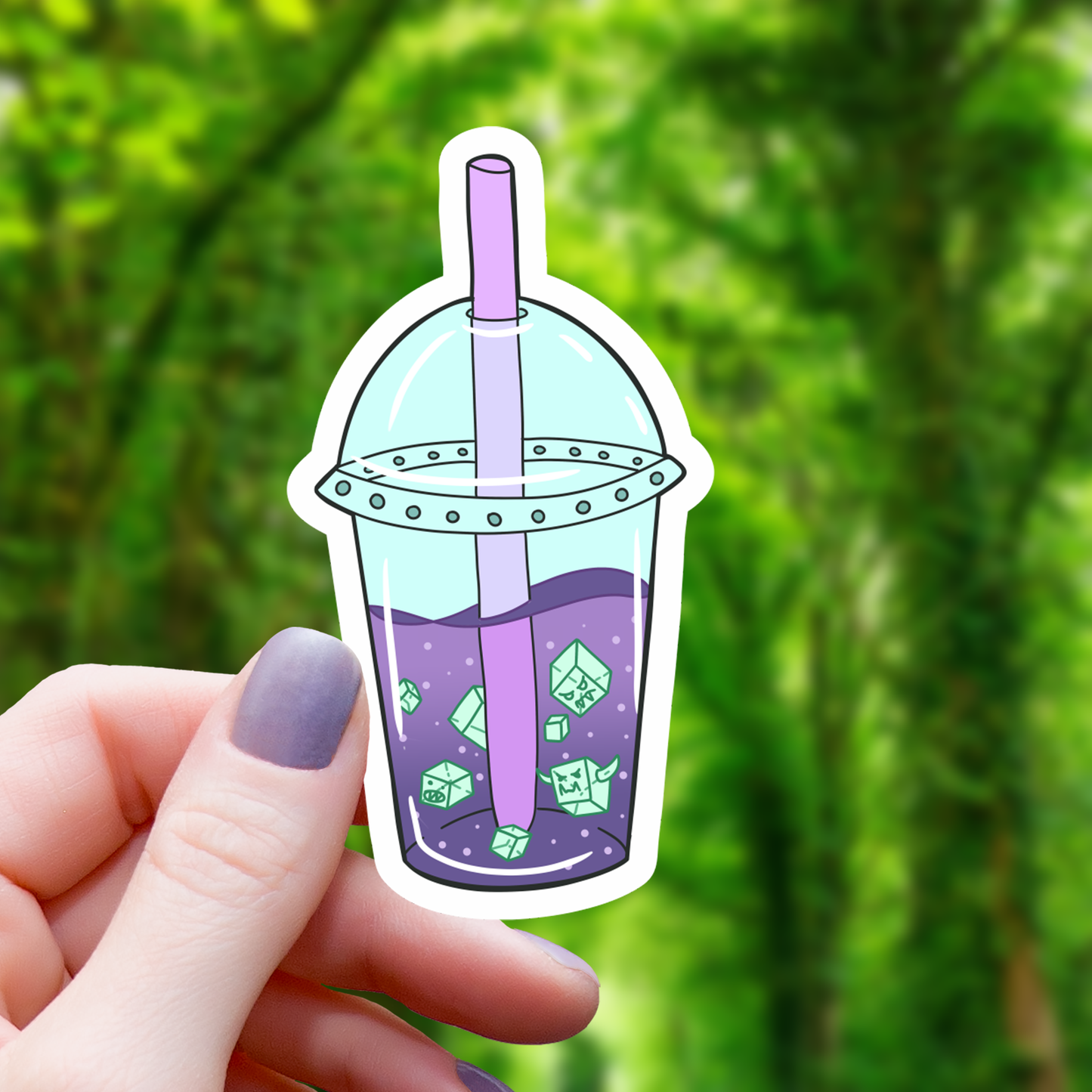 Gelatinous Monster Boba Sticker - 3"