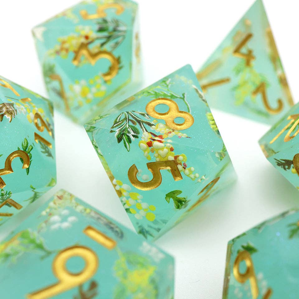 Summer Court | Art Core Dice| 7-Polyhedral Set