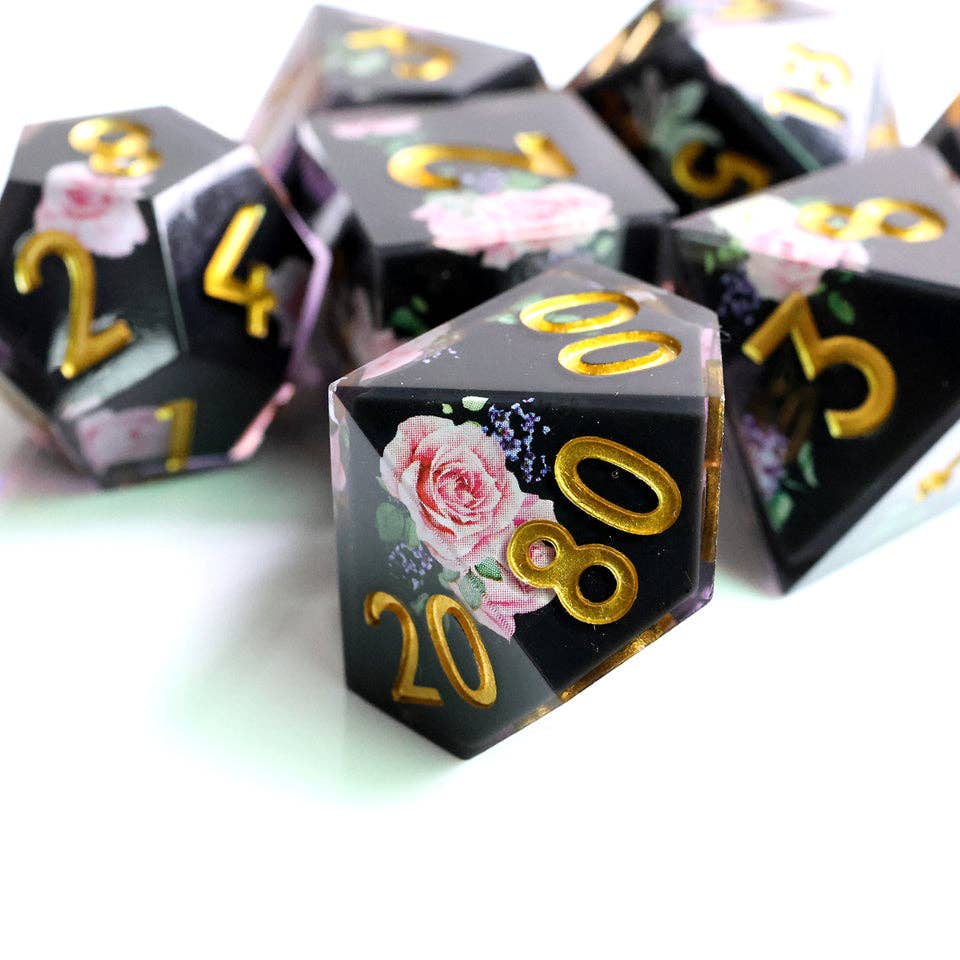 Floral Tsundere | Art Core Dice| 7-Polyhedral Set