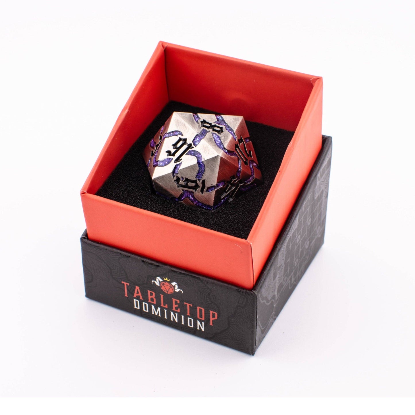 Abyssal Void | Oversized Metal D20 | Solid Metal | Single D20