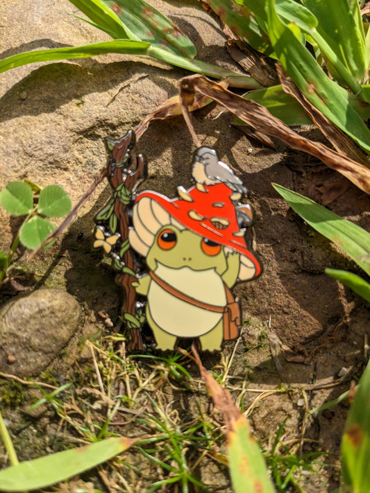Druid Class Frog Hard Enamel Pin -1.5"