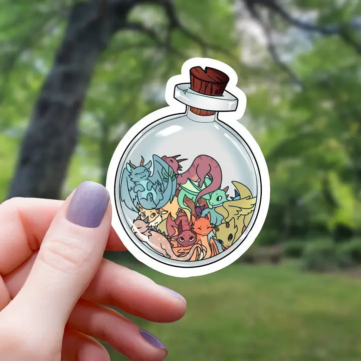 Chibi Dragon Potion Sticker - 3"