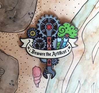Beware The Artificer Enamel Pin