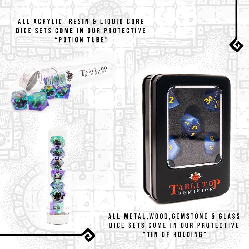 Aurora Mist | Liquid Core Dice | 7-Polyhedral Set