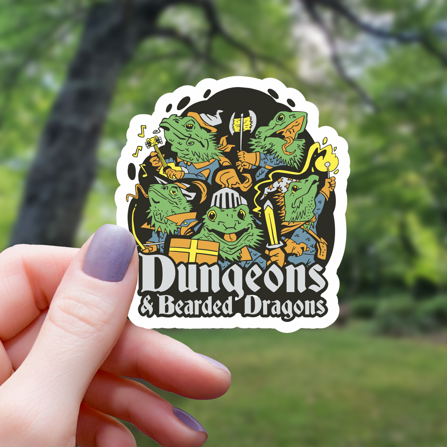 Dungeons and Bearded Dragons Sticker - 3"