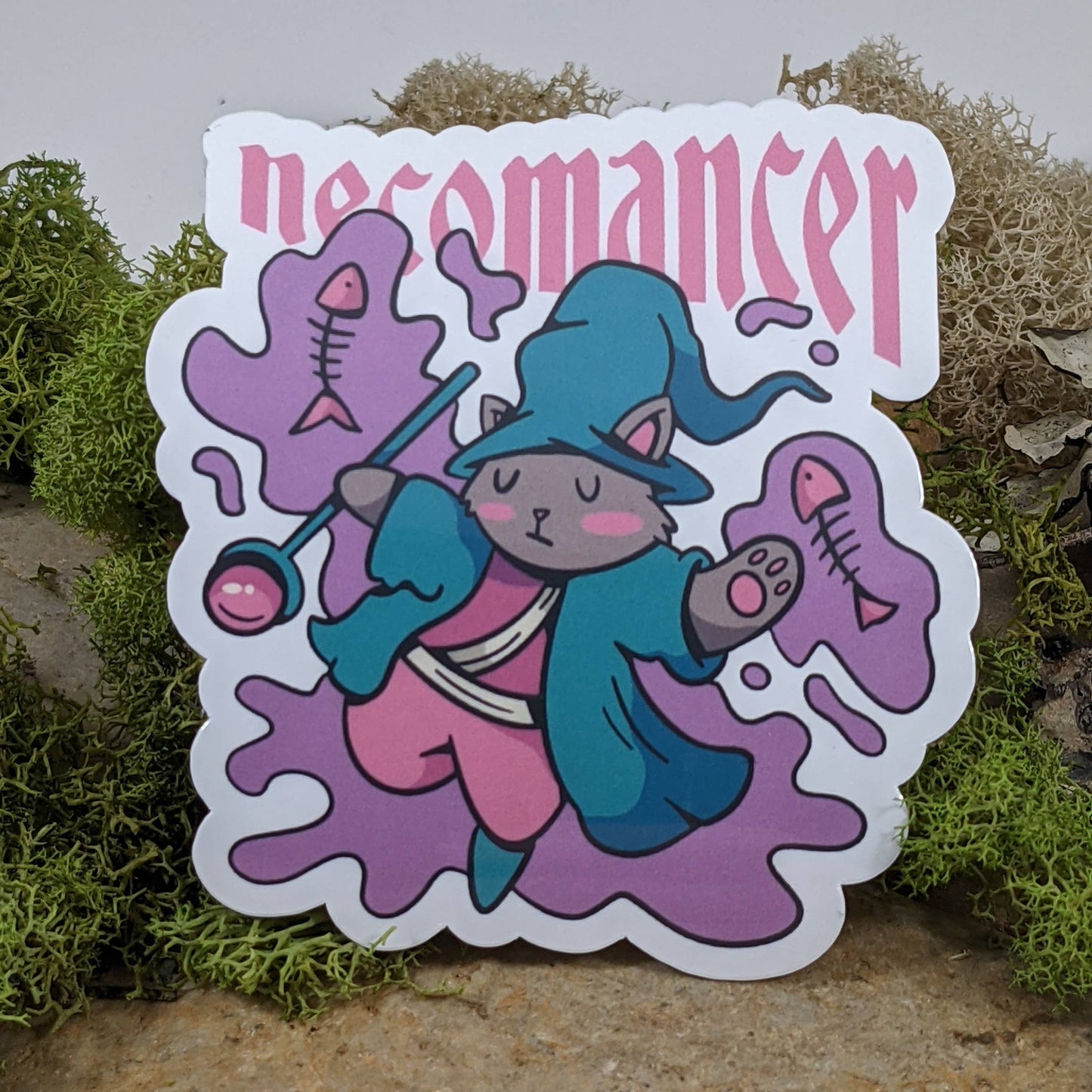 Necomancer Cat Tabletop Gaming Sticker - 2.5"