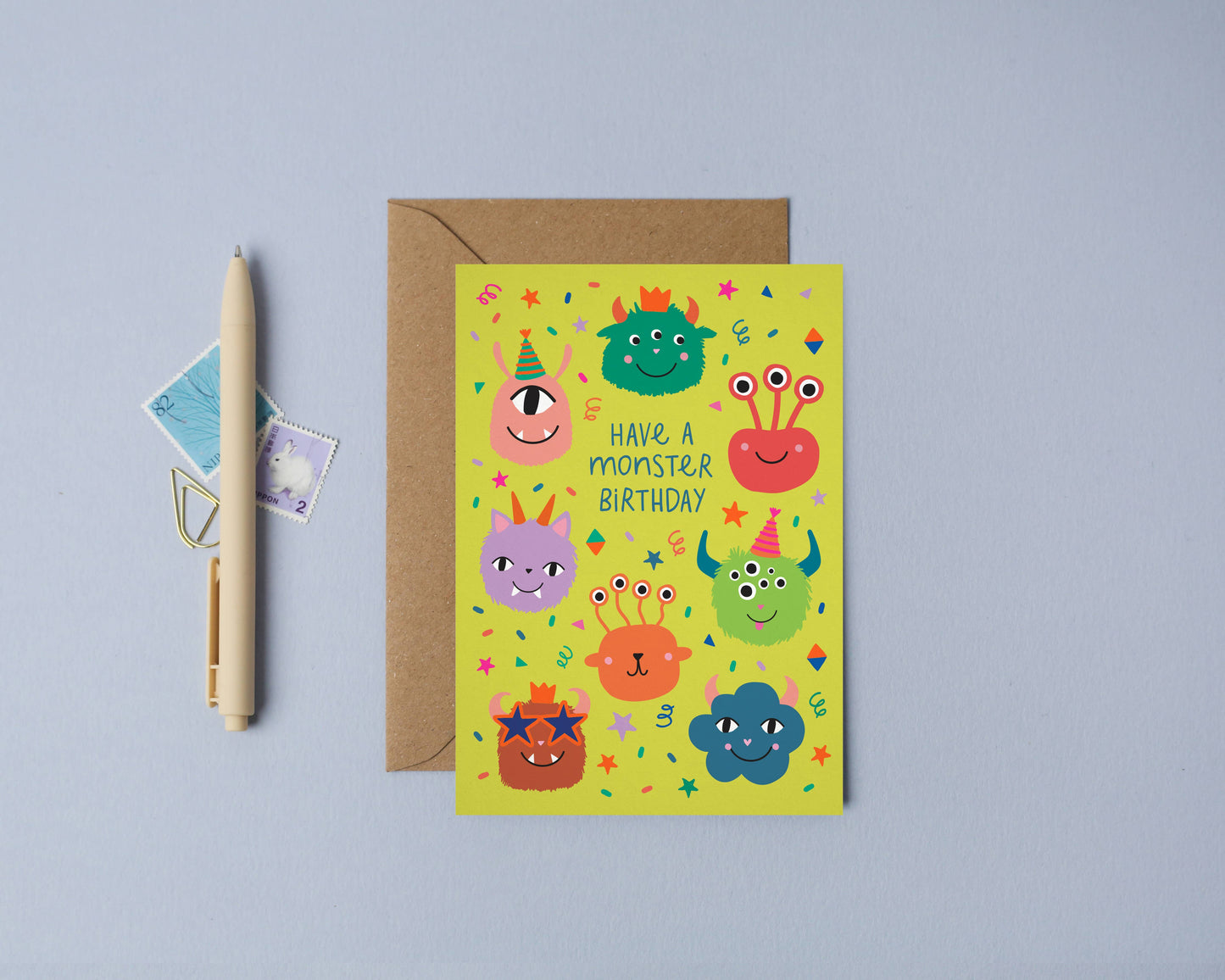 Party Monster Card | Birthday Card | Kid's Birthday Card