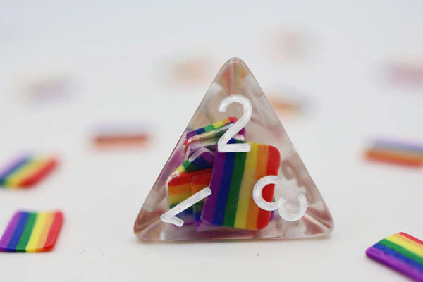 Rainbow Flag RPG Dice Set Resin