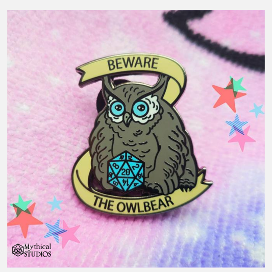 Winter Owlbear Enamel Pin