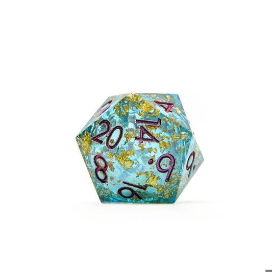 Aurora Mist | 33mm D20 Dice | Oversized Liquid Core