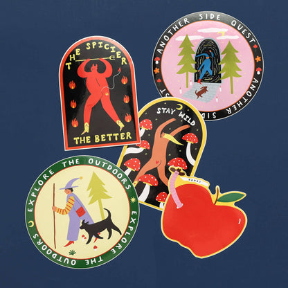 Worm Cowboy Sticker | Howdy Vinyl Sticker | Worm In Apple