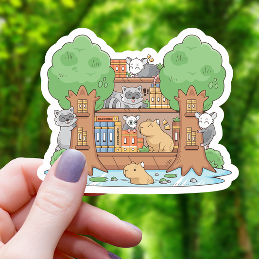Forest Creatures Bookshelf Sticker - 3