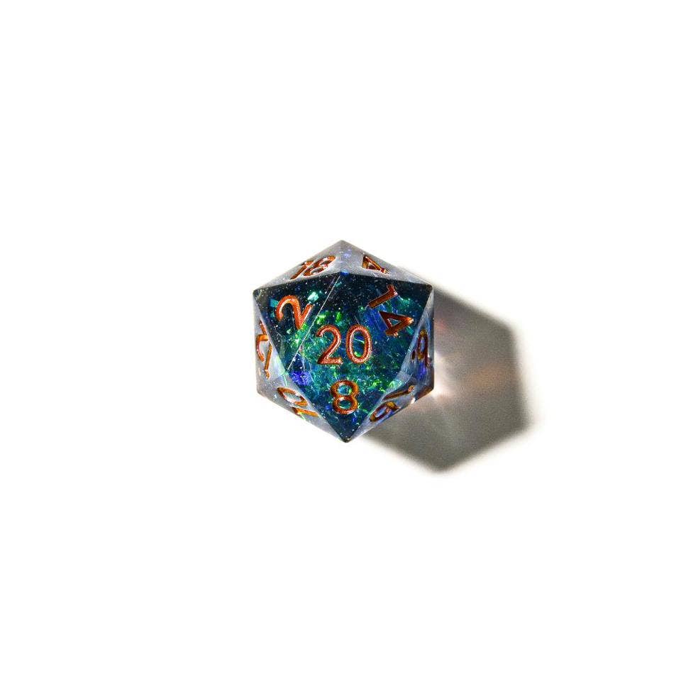 Cosmic Veil | Sharp Edge Dice | 7-Polyhedral Set