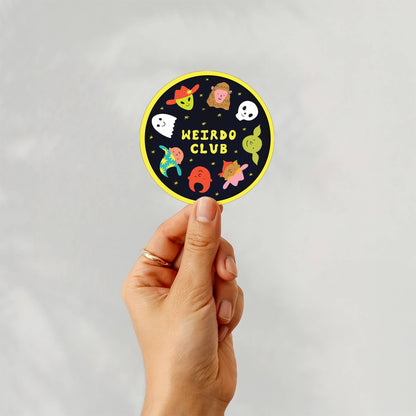 Weirdo Club Sticker | Die Cut Folk Fantasy Decal