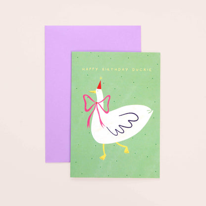 Duck Birthday Card | Happy Birthday Duckie | Birthday Duck