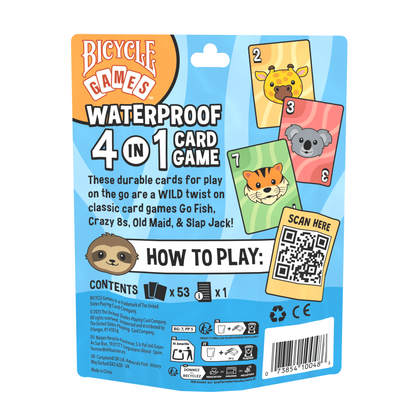 Bicycle Games: Waterproof 4-in-1 Card Game
