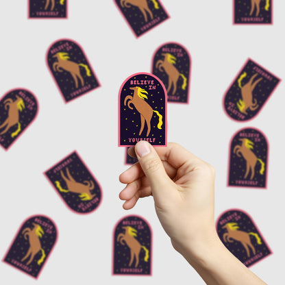 Believe In Yourself Sticker | Celestial Horse Vinyl Sticker